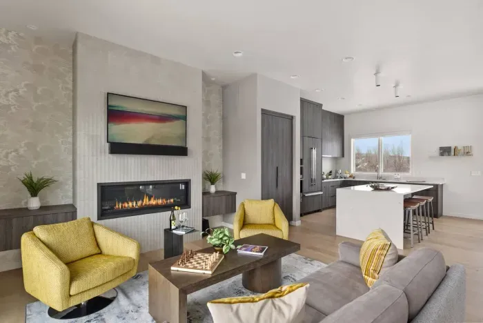 Sleek, modern, and comfortable. This open-concept living area is an entertainer's dream!