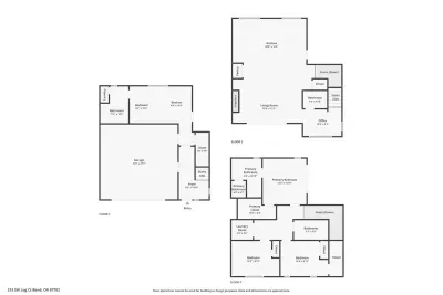 Floor Plan - all levels - guests have full access to the entire property when booking Millpointe Modern 4.0