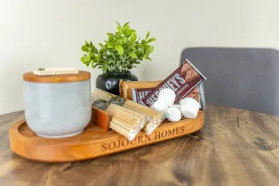 Each new guest is welcomed by our complimentary s'more kit station to kick of your stay!
