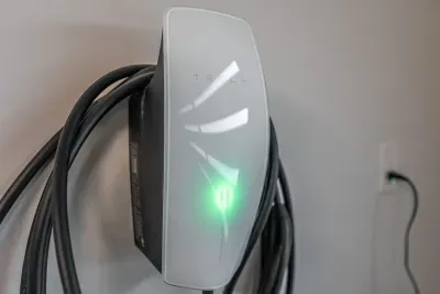 Convenient on-site Tesla EV charger for easy guest vehicle charging