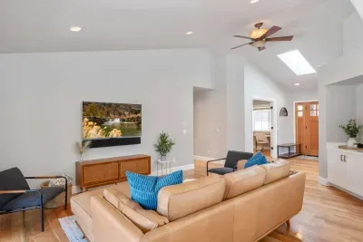 One of three smart TVs in the home, each with the capability to stream your favorite shows