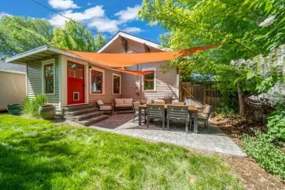 When the season warms up toward the summer, the best place to be is outside! Out private paver patio and garden offers a dining table with seating for 6, and outdoor sofa and chair set. There is also a propane BBQ (propane provided).