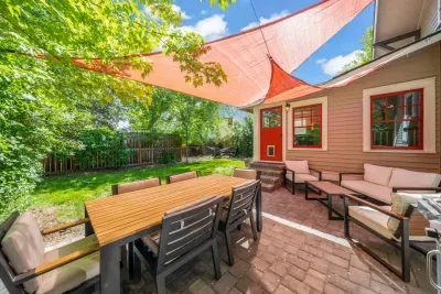 The backyard is fully fenced to keep your kids and pets safe!