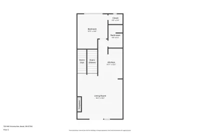 Floor 2 - Main living full bathroom, and  queen room with twin bed