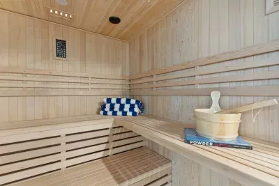 Step into this cedar sauna with 6 of your closest pals and exhale!