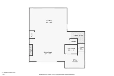 Layout of the main living area (second floor)