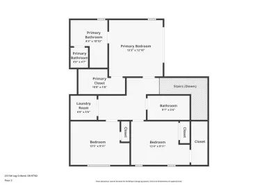 Layout of the bedrooms (third floor)