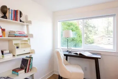 Office in upstairs nook in main home