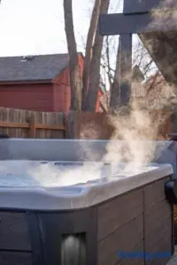 Private steaming hot tub for relaxing soaks in a cozy outdoor setting