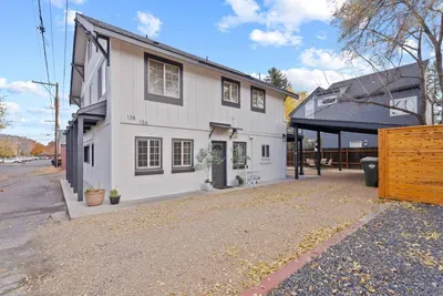 Modern two-story stay with off-street parking and covered outdoor space