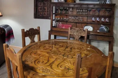 The furnishings are unique- ranging from southwestern, Mexican, Spanish and European gems.
