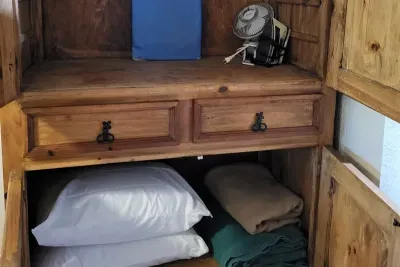 King bedroom wardrobe with extra amenities at your finger tips.