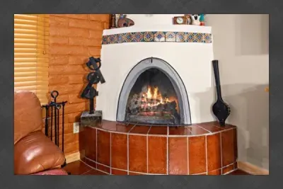 Can't you just picture yourself with a cup of coffee or glass of wine in front of this kiva?