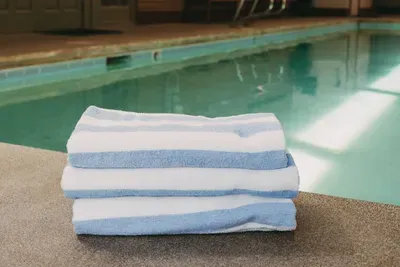 The indoor pool and hot tub are steps from your door.