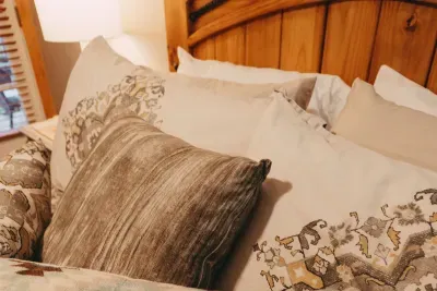 Fully immerse yourself in the comfort of the queen bedroom and the adjoining balcony.