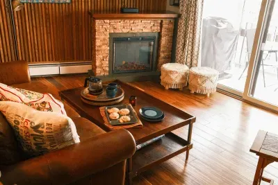 Breakfast with a stunning view of the outdoors.