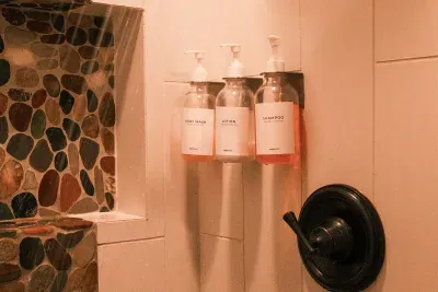 Luxuriate in a warm shower.