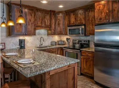 Complete kitchen allows you to cook a meal for everyone or order a meal from one of the many restaurants in Breckenridge.