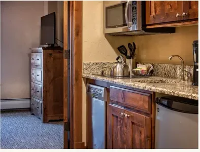 Each Suite has a kitchenette for your leftovers from the Breckenridge restaurants.