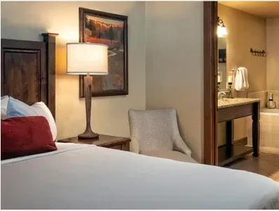 Each Suite has a king bedroom with a connecting bathroom.