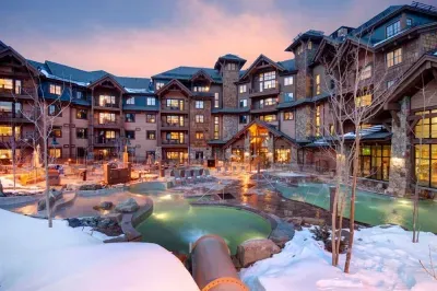 Peak 7 pools light up the skies after an amazing day in the slopes of Breckenridge.