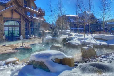 Relaxing pools and hottubs at Peak 7 in Breckenridge.
