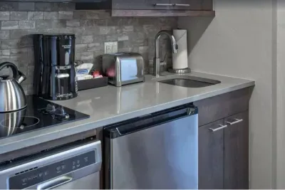 Kitchenette between the main living space and the Main Bedroom.