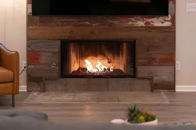 Cozy fireplace