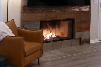 Cozy fireplace