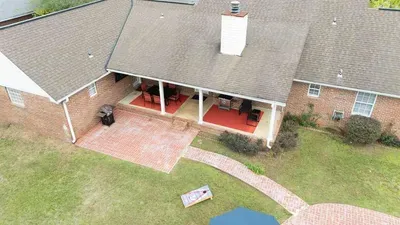 Aerial of covered patio