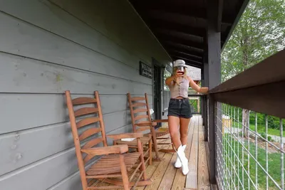 Enjoying the balcony!
