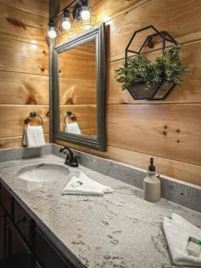 Master bathroom, double sink, shower