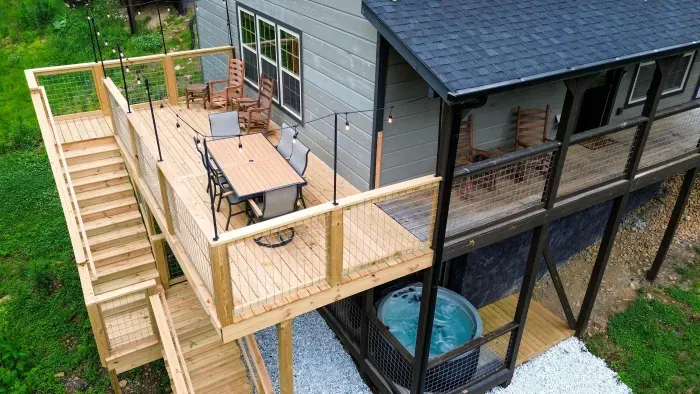 Aerial of brand new deck
