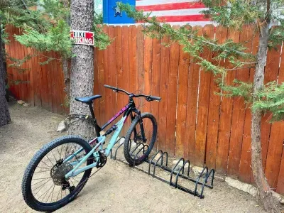 Bike rack in the back