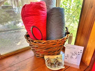 Basket for our furry guests.