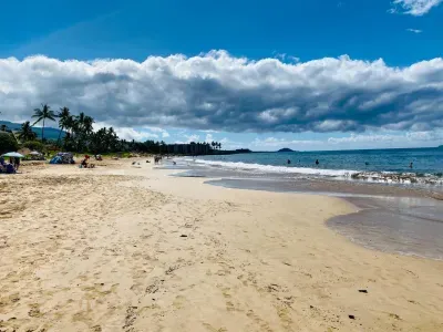 Charley Young Beach, right across the street.