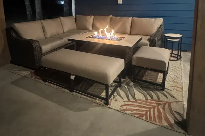 Outdoor Sectional with gas Firepot