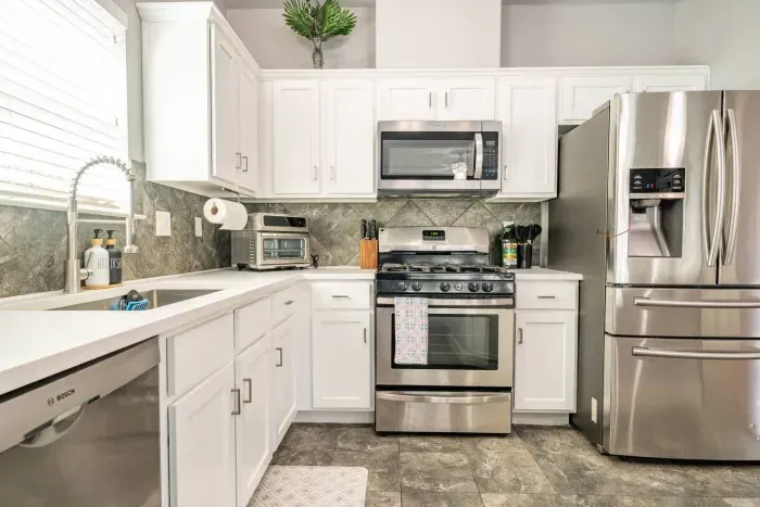 White Kitchen with Modern Appliances