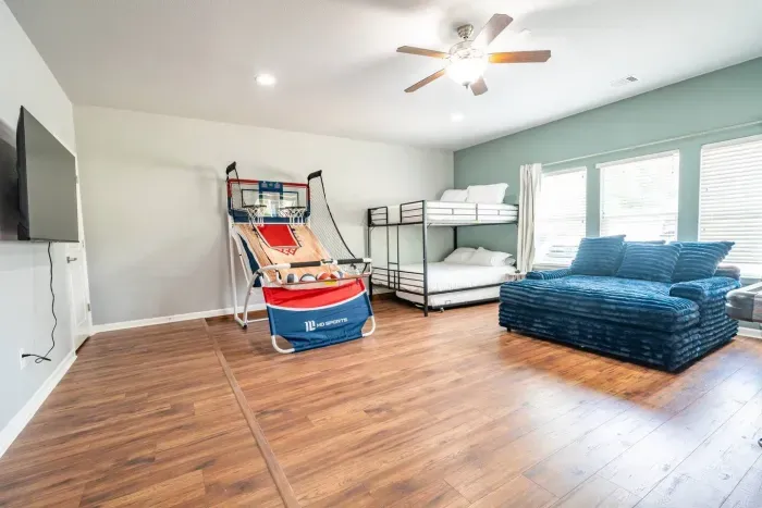 Rec Room with Basketball Hoop