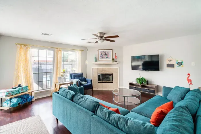 Living Room with Fireplace