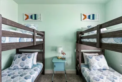 Kids will love this undersea themed bunk room - sleepover ready for four!