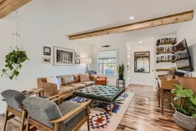 Equipped with a large TV, cozy seating, and space for everyone.