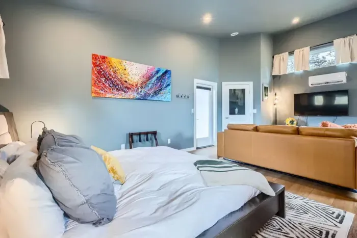 Enjoy premium linens, extra pillows, and a super-comfy mattress.