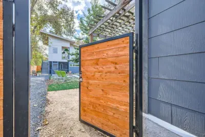 After parking on 2nd St, enter through the modern gate to get to your retreat!