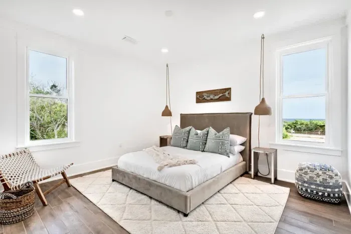 Thoughtfully designed with comfort in mind, this bedroom offers a seamless blend of warmth and sophistication.