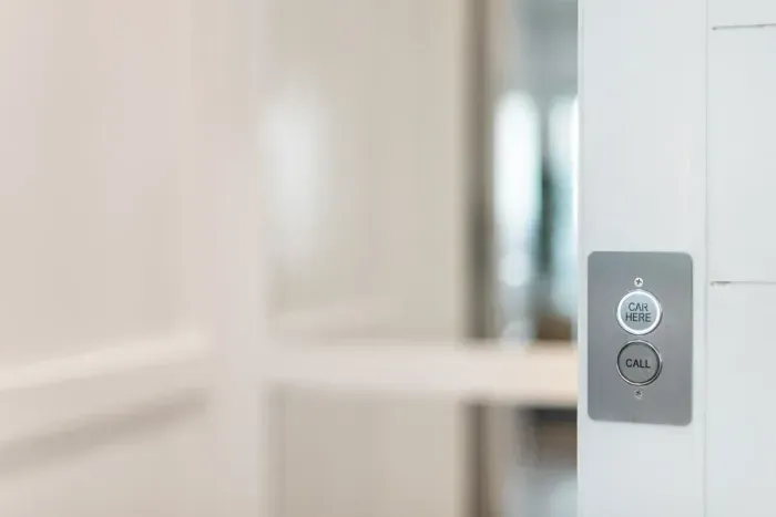 Sleek and modern home elevator for ultimate convenience.