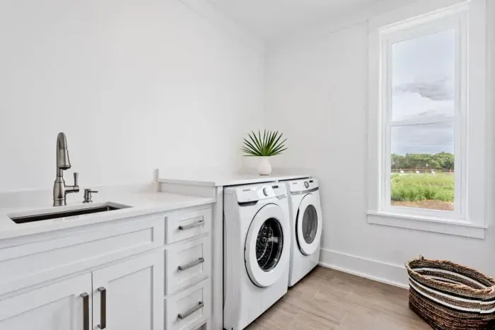 Spacious utility room for effortless vacation living.