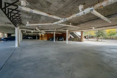 Secure heated parking offering easy access during winter or summer stays.