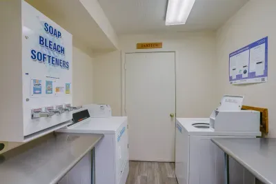 Fully equipped laundry facilities for easy mid-stay refresh.