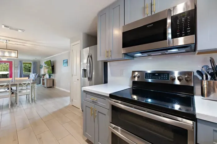 Enjoy a fully equipped kitchen complete with modern appliances, cookware, and utensils.